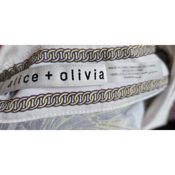 Alice + Olivia  Lane Button Down Filligree Day Dreamer Oversized Shirt Size Med - Picture 8 of 10